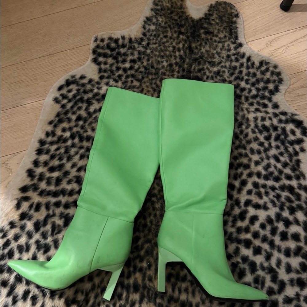 Nine West Green Heeled Boots - Picture 2 of 2